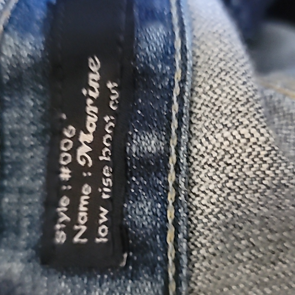 Sacred Blue Blue Low Rised BootCut Ripped Jeans - Picture 8 of 8